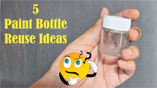 5 Cool Empty Acrylic Paint Bottle Reuse Idea | @CraftStack