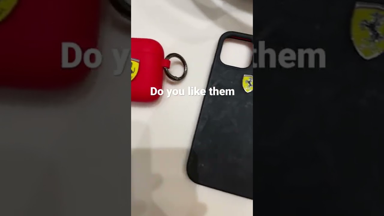 iPhone and AirPods Ferrari cases