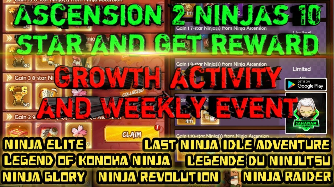 GROWTH ACTIVITY AUTO ASCENSION 10 STAR NINJA GLORY | LAST NINJA IDLE ADVENTURE