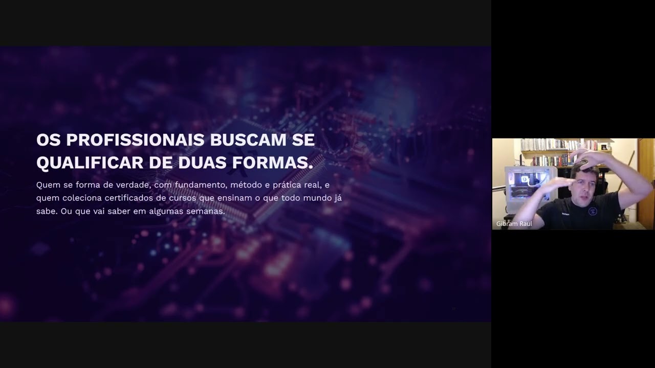 Gibram Raul apresentando a formação StrategicAI