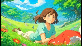 [4k] Ghibli Music Collection 2024  Great Ghibli Piano Music, BGM for Relax/Study/Work | Mountains