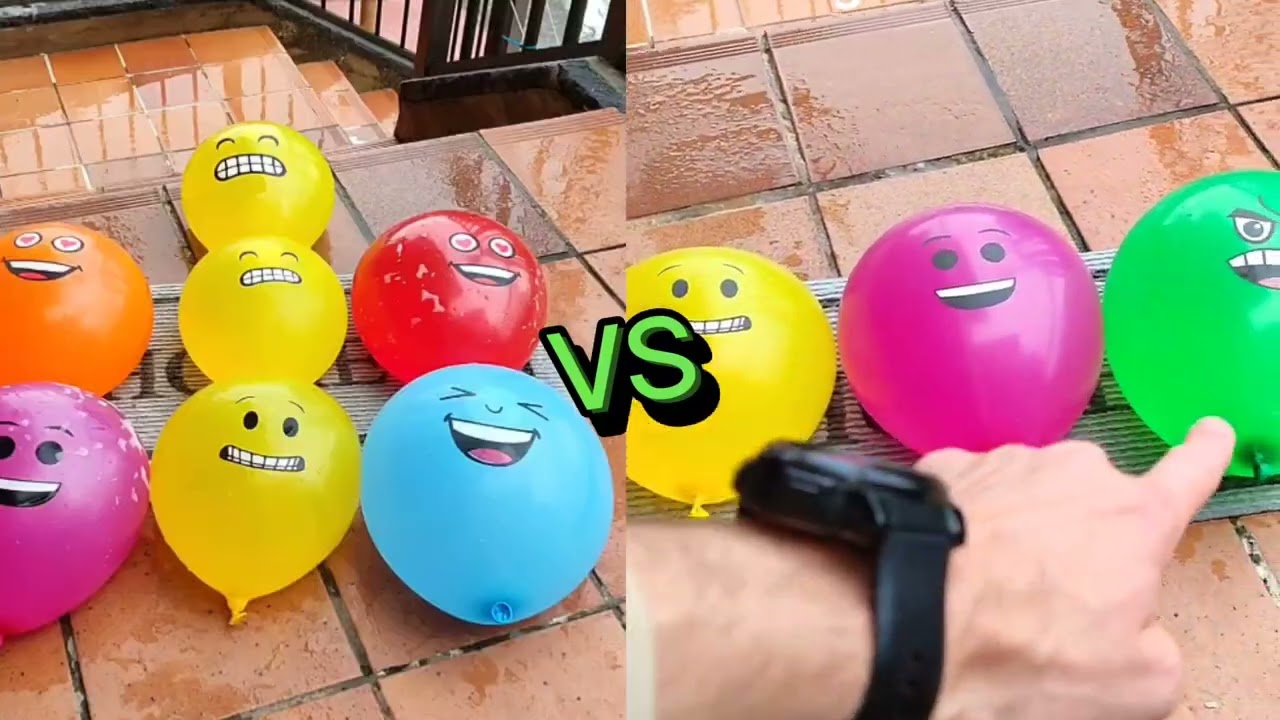 Water Balloons Rolling Down Stairs and Bursting! 💦🎈 Satisfying Fun!