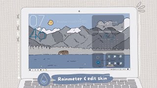 TUTORIAL RAINMETER SKIN & APP ICON : Download, install, edit || How to make aesthetic desktop