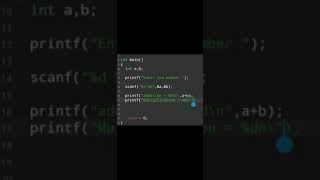 #41 | Coding Tutorial Video | C language Exercise 42 #coding #shorts #programming