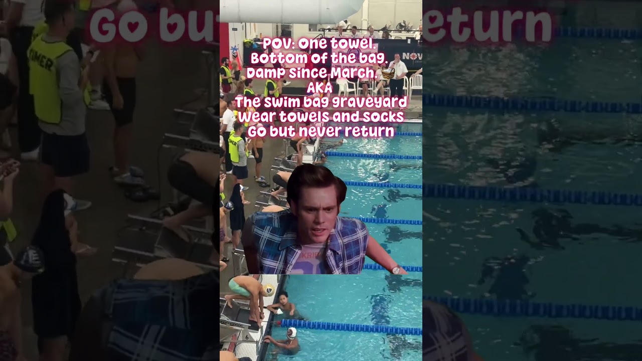 Their swim bag isn't a bag. It's a graveyard. #swimming #youthsports #parenting #swimmom