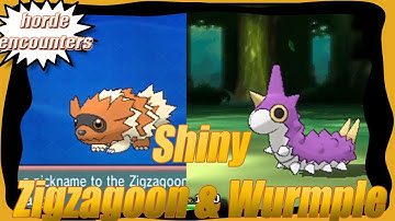 Live Shiny Zigzagoon & Wurmple - Horde encounters - Pokemon Omega Ruby