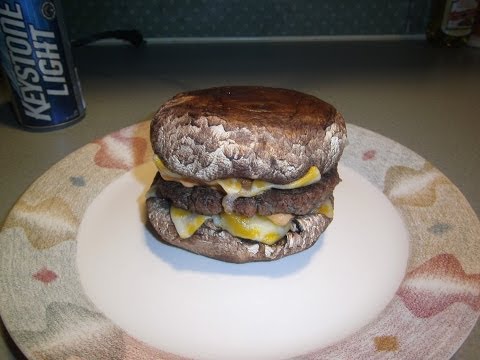 Portobello Mushroom Bacon Cheese Burger