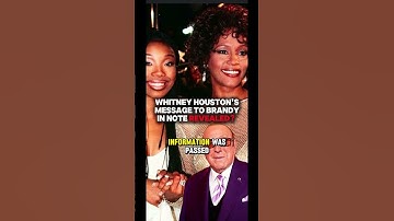 Whitney Houston’s message to Brandy in note revealed? #whitneyhouston #brandy #clivedavis