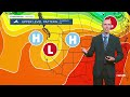 Decreasing clouds and pleasant temperatures Wednesday