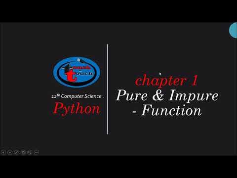 PURE AND IMPURE FUNCTION- 12TH COMPUTER SCIENCE - YouTube