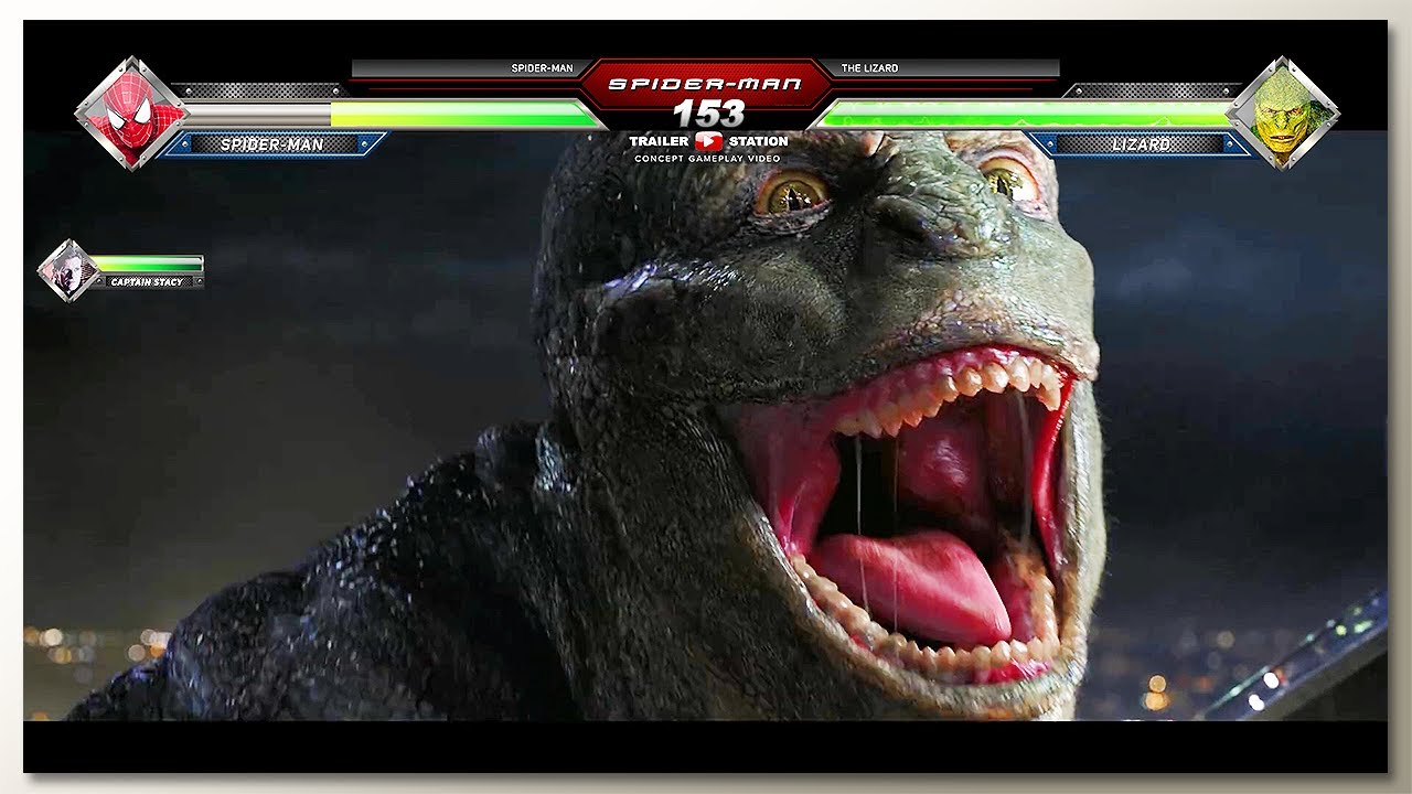 Spider-Man vs The Lizard with Healthbars
