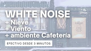 [ MUY RELAJANTE ] sonido de TORMENTA DE NIEVE y VIENTO en ambiente cafetería