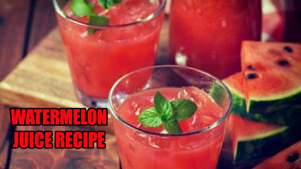 Simple And Quick Watermelon Juice Recipe YouTube