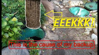 The most Grisly septic work, cleaning the Advantex recirculation tank.