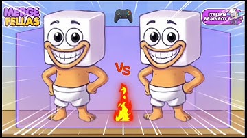 Merge Fellas Maker Mode Brainrot 6 Gameplay walkthrough Reaching Max Level ×2 Brainrot All Bosses⁉️🎮