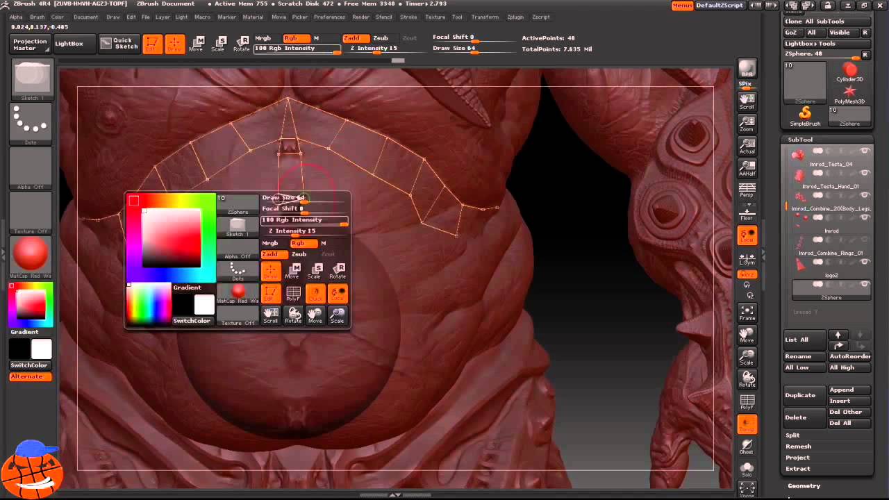 move topology zbrush