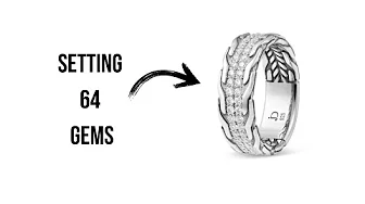 Masterpiece Creation: Setting 64 Gems Into a Stunning Foxtail Ring!