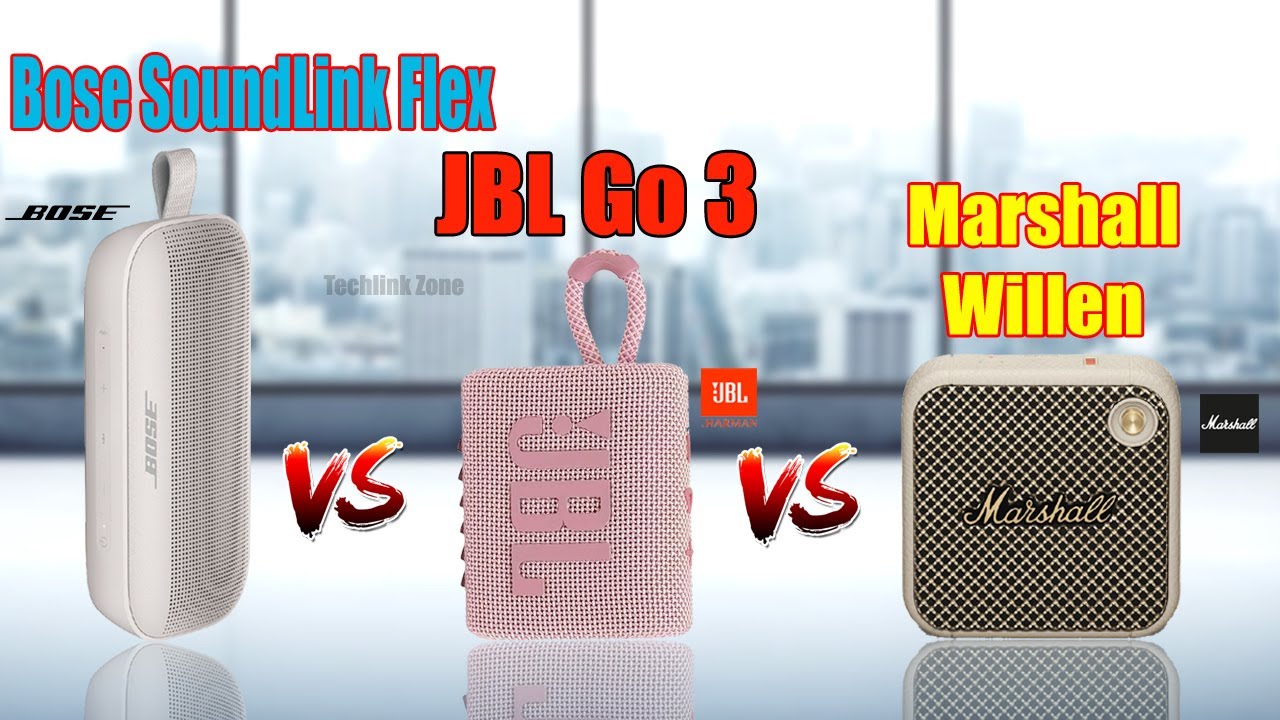 Bose SoundLink Flex vs JBL Go 3 vs Marshall Willen - Bluetooth Speakers  Comparison. - YouTube