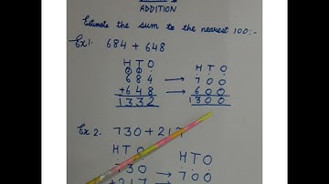 Class 3|| Maths || Chapter 2 Addition  Estimate the sum to the nearest 100.