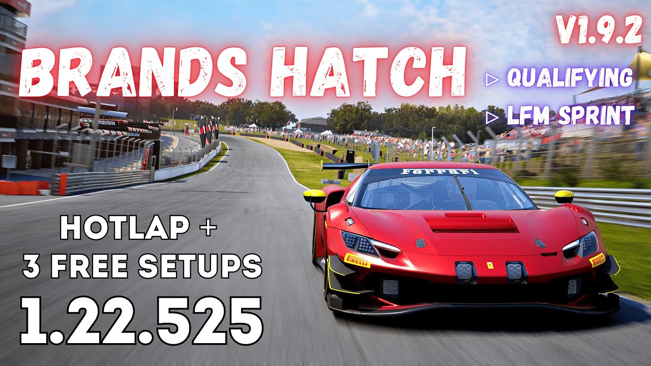 FERRARI 296 GT3 | BRANDS HATCH 1.22.5 | HOTLAP + FREE SETUP | ACC v1.9