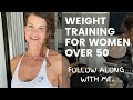 Weight training for women over 50 i teach you how in this follow along workout with dumbbells