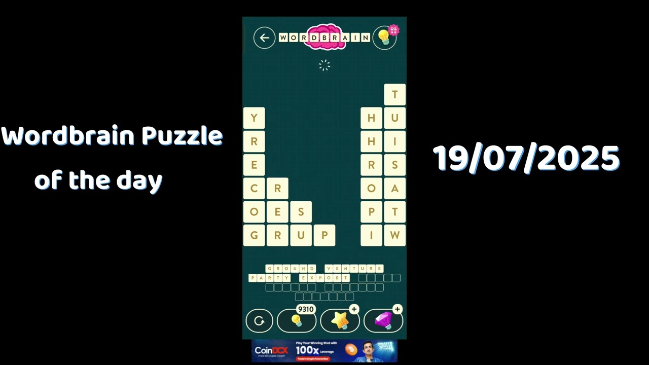 Wordbrain Daily Challenge July 19 2025 | Wordbrain Puzzle of the day Answers