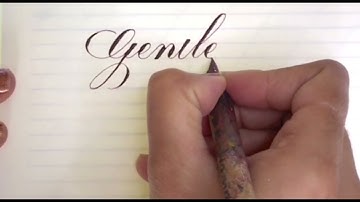 Dip pen calligraphy of Copperplate Calligraphy