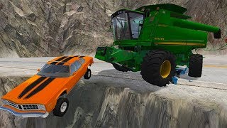 Beamng Drive - Cliff drops into the snow!
