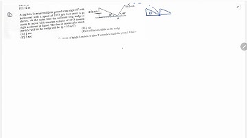 A particle is projected from ground at an angle 60 with the horizontal with a speed of 10root3 m/s