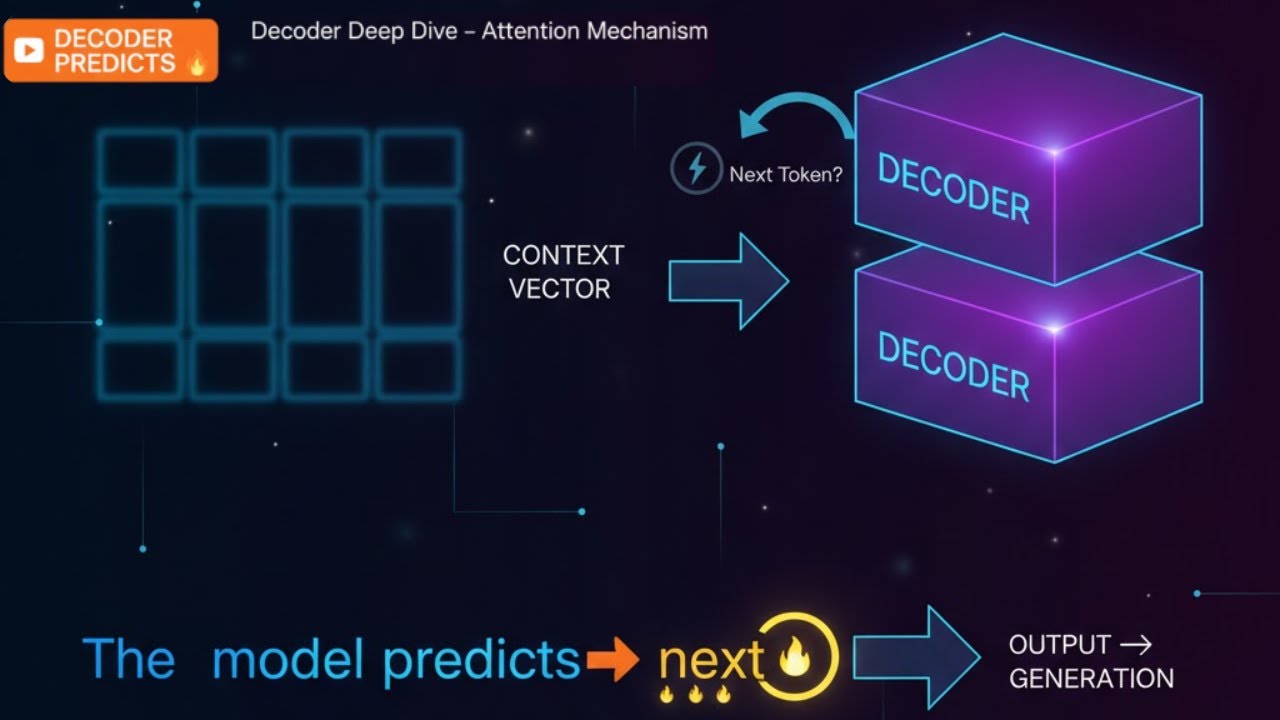 #16. Attention Mechanism Explained | Encoder–Decoder Models (Decoder ...
