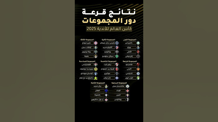 نتائج قرعة دوري المجموعات كأس العالم للأندية 2025