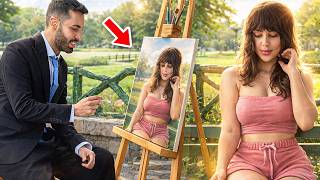 Artist Without Talent Paint Stranger People 🤣 Awesome Reactions 😜
