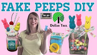 FAKE PEEPS DIYS | EASTER DOLLAR TREE DIYS | FAKE BAKE DIYS | PEEPS DECOR | EASTER CRAFTS