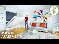Minimalist Micro Apartment Tour - 280 ft² Transforming Living Space