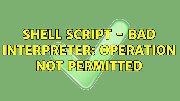 Shell script - bad interpreter: Operation not permitted (2 Solutions!!)