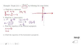 INH: Graphing a Rational Function #1