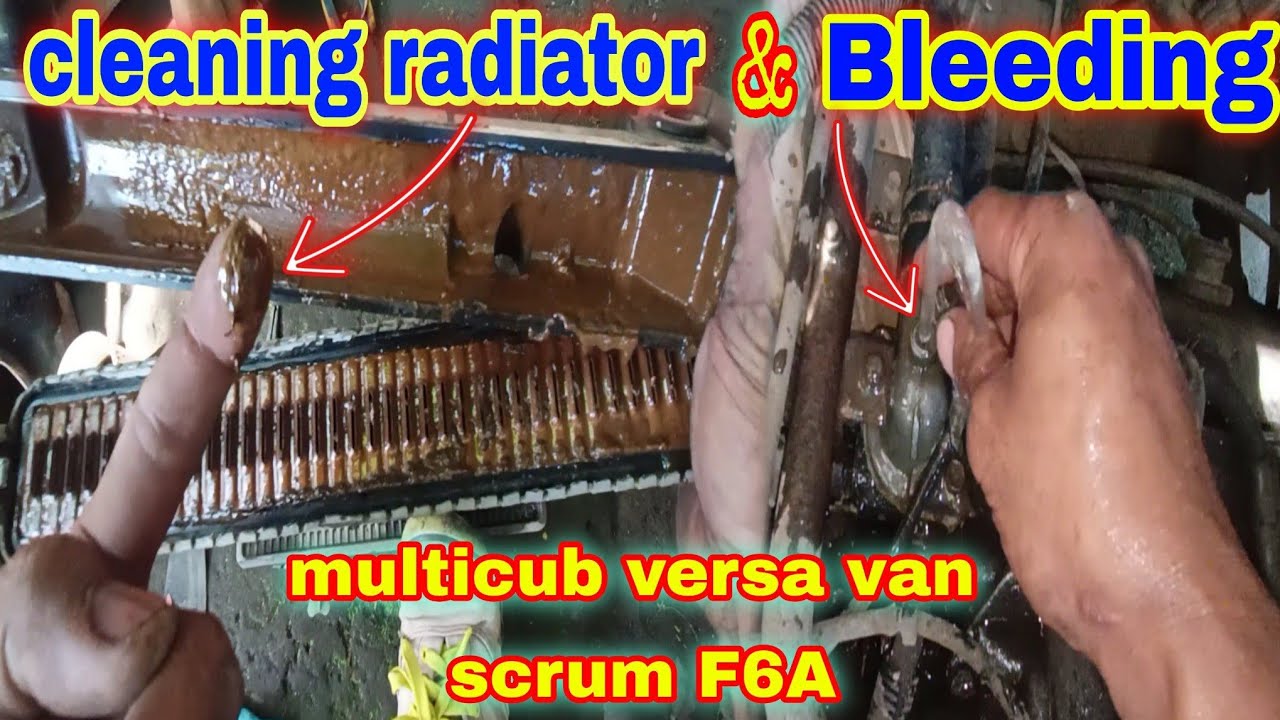 F6a Radiator CLEANING RADIATOR AND BLEEDING | MULTICUB VERSA VAN SCRUM F6A - YouTube