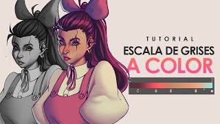 El METODO DEFINITIVO para COLOREAR tus ilustraciones!! || Tutorial del escala de grises a color.