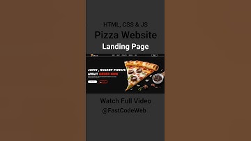 How to Create Pizza Website Using HTML & CSS | Fast Code
