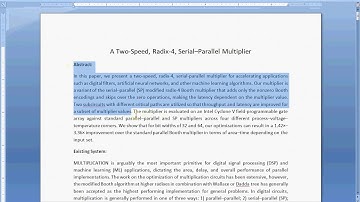 A Two-Speed, Radix-4, Serial–Parallel Multiplier