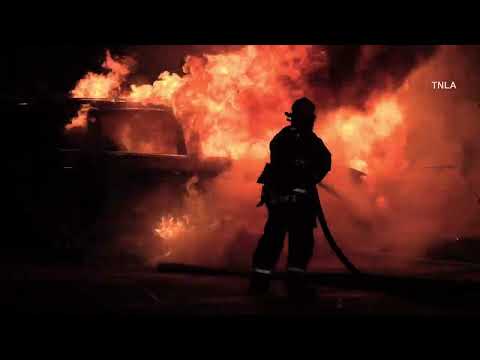 Solo Vehicle Crash Results in Van Catching Fire in Santa Paula