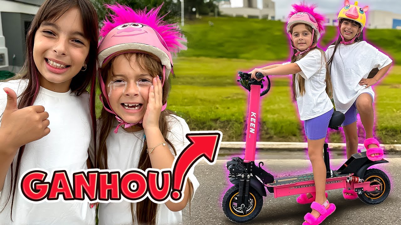 Helena ganhou um PATINE ELÉTRICO e se emocionou !!!