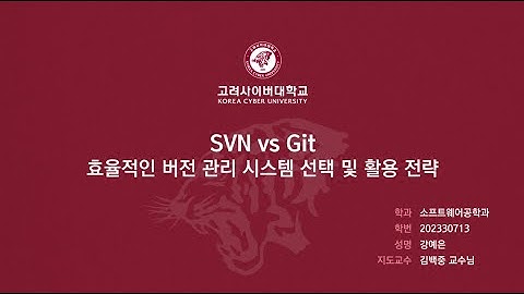 SVN vs GIT 효율적인 버전 관리 시스템 선택 및 활용 전략