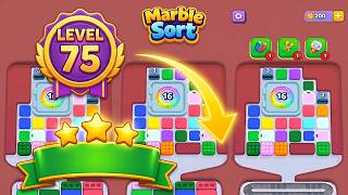 🔴 Marble Sort! - Color Puzzle | Level 75 Walkthrough & Solution 🧠🧩