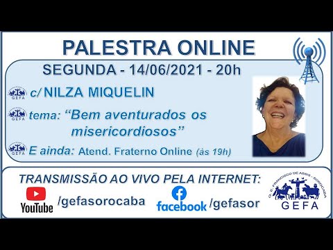 Assista: Palestra Online - c/ NILZA MIQUELIN (14/06/2021)
