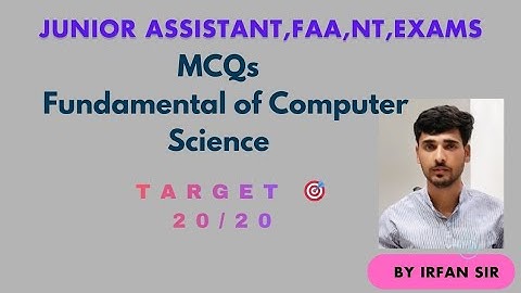 20 MCQs On Fundamentals of Computer Science// Jkssb Junior Assistant,FAA,SI, Naib Tehsildar Exams.