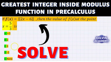 GREATEST INTEGER INSIDE ABSOLUTE VALUE FUNCTION IN PRECALCULUS