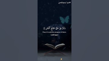 (إنا أنزلناه في ليلة القَدِر) سورة القَدِر | وديع اليمني | حالات واتساب قرآن 💙🎧