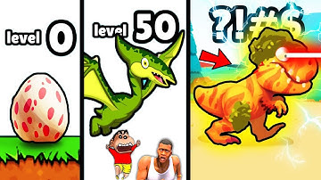 CHOP NOOB vs PRO vs HACKER in DINO BASH Dinosaur Battle with SHINCHAN | AMAAN-T