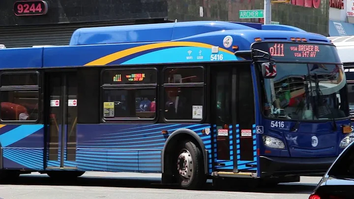 2016 New Flyer XD60 #5416 on the Q111 at Guy R Brewer Blvd and Archer Avenue